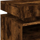 vidaXL 2 db sonoma tölgy éjjeliszekrény LED-fényekkel 40x39x48,5 cm