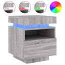 vidaXL szürke sonoma éjjeliszekrény LED-világítással 40 x 39 x 48,5 cm