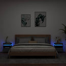 vidaXL 2 db szürke sonoma éjjeliszekrény LED-fényekkel 40x39x48,5 cm