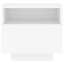 vidaXL fehér éjjeliszekrény LED-világítással 40 x 39 x 37 cm
