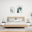 vidaXL 2 db fehér éjjeliszekrény LED-világítással 40 x 39 x 37 cm