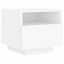 vidaXL 2 db fehér éjjeliszekrény LED-világítással 40 x 39 x 37 cm