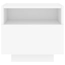 vidaXL 2 db fehér éjjeliszekrény LED-világítással 40 x 39 x 37 cm