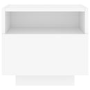 vidaXL 2 db fehér éjjeliszekrény LED-világítással 40 x 39 x 37 cm