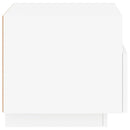 vidaXL 2 db fehér éjjeliszekrény LED-világítással 40 x 39 x 37 cm