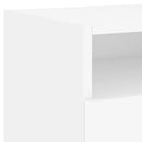 vidaXL 2 db fehér éjjeliszekrény LED-világítással 40 x 39 x 37 cm