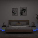 vidaXL 2 db fehér éjjeliszekrény LED-világítással 40 x 39 x 37 cm
