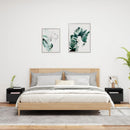 vidaXL 2 db fekete éjjeliszekrény LED-világítással 40 x 39 x 37 cm