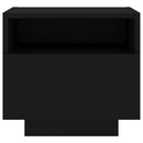 vidaXL 2 db fekete éjjeliszekrény LED-világítással 40 x 39 x 37 cm