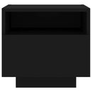 vidaXL 2 db fekete éjjeliszekrény LED-világítással 40 x 39 x 37 cm