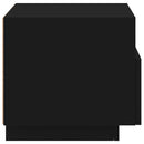 vidaXL 2 db fekete éjjeliszekrény LED-világítással 40 x 39 x 37 cm