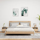 vidaXL 2 db sonoma tölgy színű éjjeliszekrény LED-ekkel 40x39x37 cm