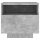 vidaXL betonszürke éjjeliszekrény LED-világítással 40 x 39 x 37 cm