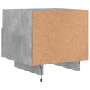 vidaXL betonszürke éjjeliszekrény LED-világítással 40 x 39 x 37 cm