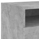 vidaXL betonszürke éjjeliszekrény LED-világítással 40 x 39 x 37 cm