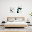 vidaXL 2 db betonszürke éjjeliszekrény LED-világítással 40x39x37 cm