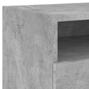 vidaXL 2 db betonszürke éjjeliszekrény LED-világítással 40x39x37 cm