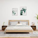 vidaXL 2 db sonoma tölgy színű éjjeliszekrény LED-ekkel 40x39x37 cm