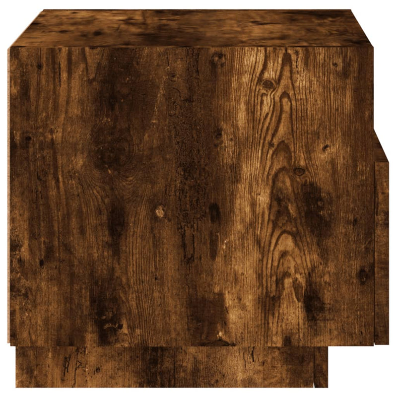 vidaXL 2 db sonoma tölgy színű éjjeliszekrény LED-ekkel 40x39x37 cm