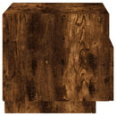 vidaXL 2 db sonoma tölgy színű éjjeliszekrény LED-ekkel 40x39x37 cm
