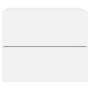 vidaXL fehér falra szerelhető éjjeliszekrény LED-világítással