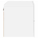 vidaXL fehér falra szerelhető éjjeliszekrény LED-világítással