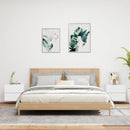 vidaXL 2 db fehér falra szerelhető éjjeliszekrény LED-világítással