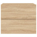 vidaXL sonoma tölgy színű fali éjjeliszekrény LED-világítással