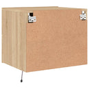 vidaXL sonoma tölgy színű fali éjjeliszekrény LED-világítással