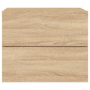 vidaXL 2 db sonoma tölgy színű fali éjjeli szekrény LED-világítással