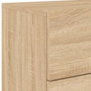 vidaXL 2 db sonoma tölgy színű fali éjjeli szekrény LED-világítással