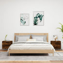 vidaXL 2 db sonoma tölgy színű fali éjjeliszekrény LED-világítással