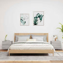 vidaXL 2 db szürke sonoma színű fali éjjeliszekrény LED-világítással