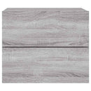 vidaXL 2 db szürke sonoma színű fali éjjeliszekrény LED-világítással