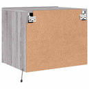 vidaXL 2 db szürke sonoma színű fali éjjeliszekrény LED-világítással