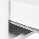 vidaXL fehér falra szerelhető éjjeliszekrény LED-világítással