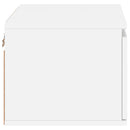 vidaXL fehér falra szerelhető éjjeliszekrény LED-világítással