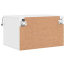 vidaXL fehér falra szerelhető éjjeliszekrény LED-világítással