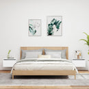 vidaXL 2 db fehér falra szerelhető éjjeliszekrény LED-világítással