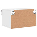 vidaXL 2 db fehér falra szerelhető éjjeliszekrény LED-világítással