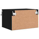 vidaXL fekete falra szerelhető éjjeliszekrény LED fényekkel