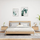 vidaXL 2 db sonoma tölgy színű fali éjjeliszekrény LED-világítással