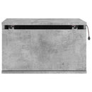 vidaXL betonszürke falra szerelhető éjjeliszekrény LED-világítással