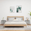 vidaXL 2 db betonszürke fali éjjeliszekrény LED-világítással