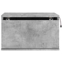 vidaXL 2 db betonszürke fali éjjeliszekrény LED-világítással