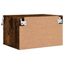 vidaXL füstös sonoma színű fali éjjeliszekrény LED-világítással