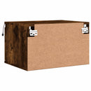 vidaXL 2 db fali füstös sonoma tölgy éjjeli szekrény LED fényekkel