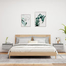 vidaXL 2 db szürke sonoma színű fali éjjeliszekrény LED-világítással