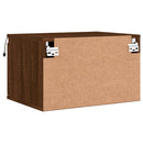 vidaXL barna tölgy színű fali éjjeliszekrény LED-világítással