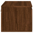 vidaXL 2 db barna tölgy színű éjjeliszekrény LED-világítással